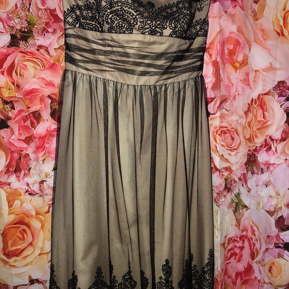 Strapless evening dress